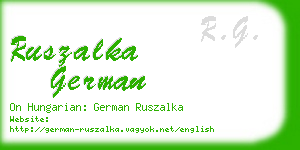 ruszalka german business card